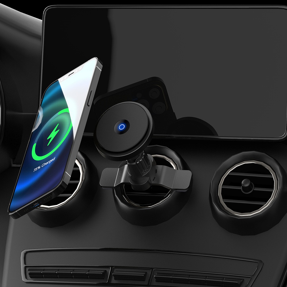 15W Magnetic car wireless charger for Apple iPhone 14 Pro Max - Image 3