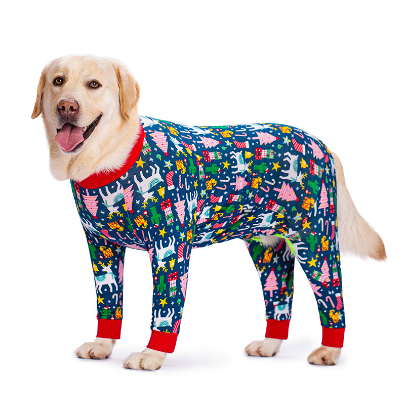 Medium and large dog pet clothing thin design belly protection weaning and sterilization suit - Image 38