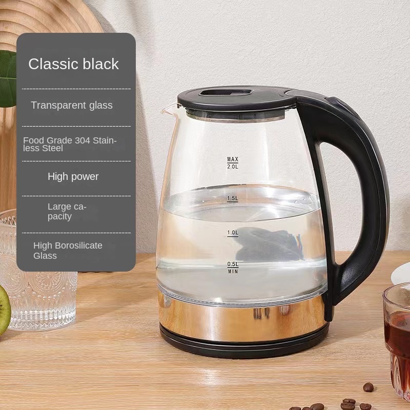 High boron glass multifunctional kettle with automatic power-off LED light and electric kettle - Image 4