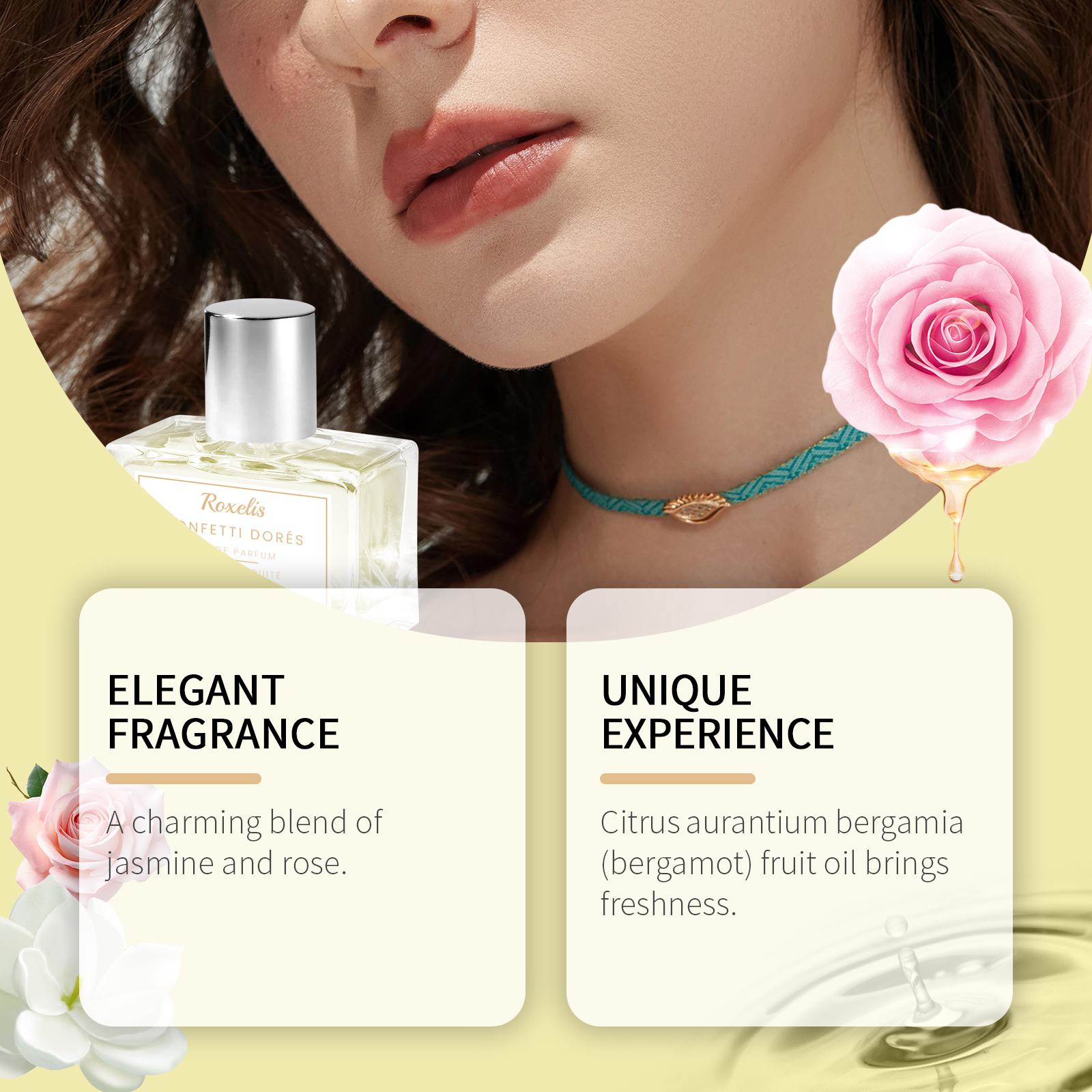 Roxelis Dessert Fruit Perfume Flower Fruit Fragrance Niche Fragrance Fresh Natural Charm Stay Fragrance Date Atmosphere Perfume - Image 4
