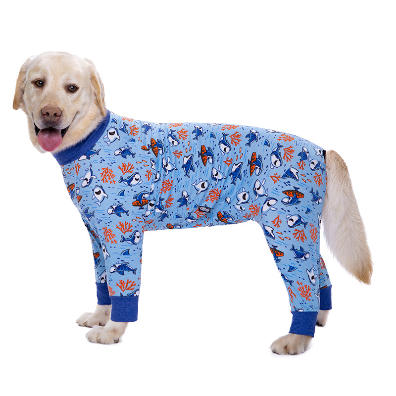 Medium and large dog pet clothing thin design belly protection weaning and sterilization suit - Image 28