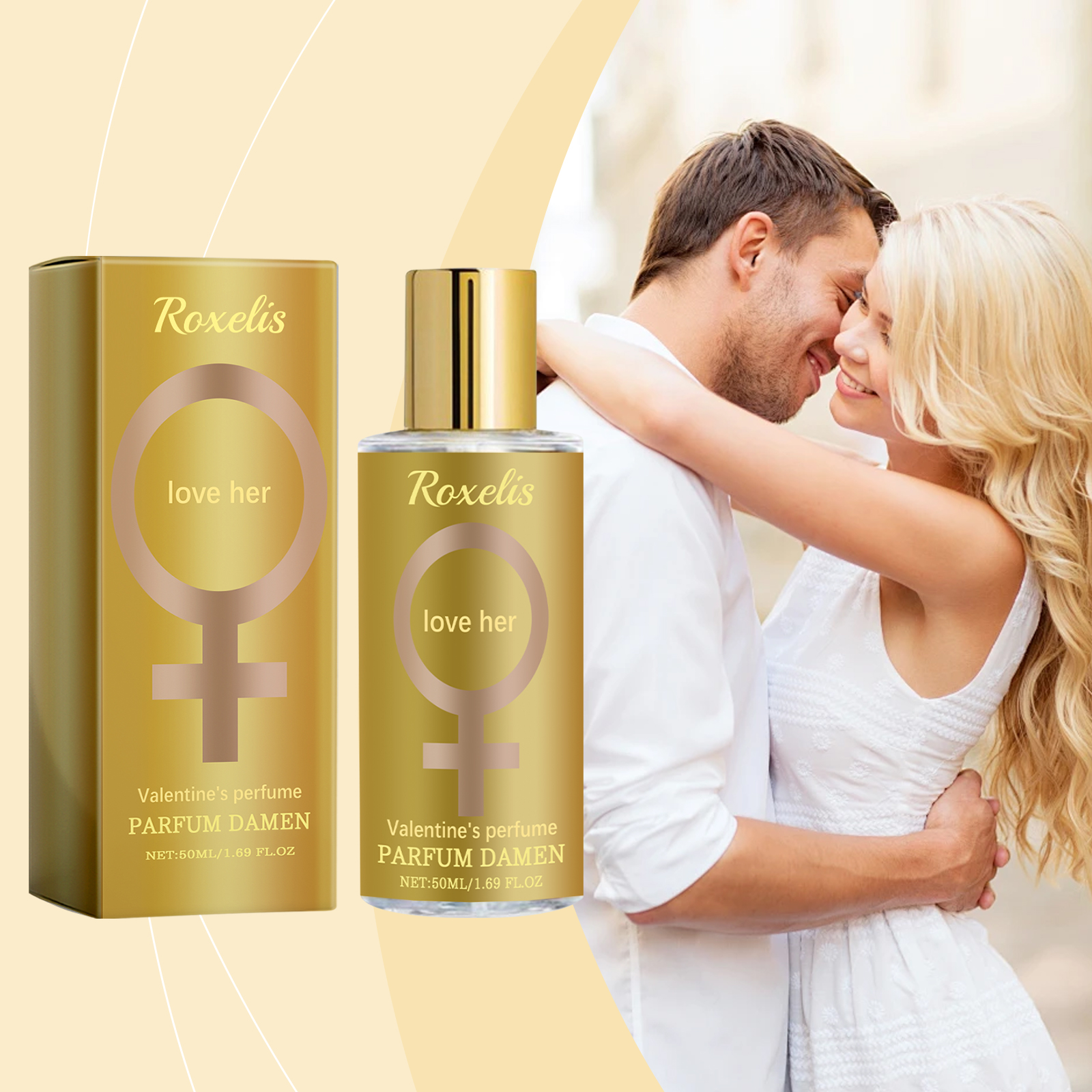 Roxelis Valentine's Day Women's Fragrance Women's Fragrance Natural Light Fresh Everyday Wrist Body Fragrance Charm Perfume - Image 2