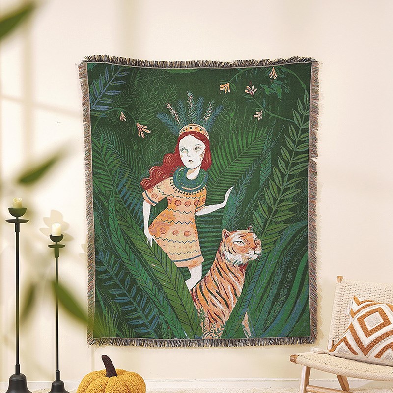 Artistic Sketch Throw Blanket, Camping Blanket, Leisure Blanket, Nap Blanket, Sofa Throw, Picnic Blanket, Bed End Blanket - Image 25