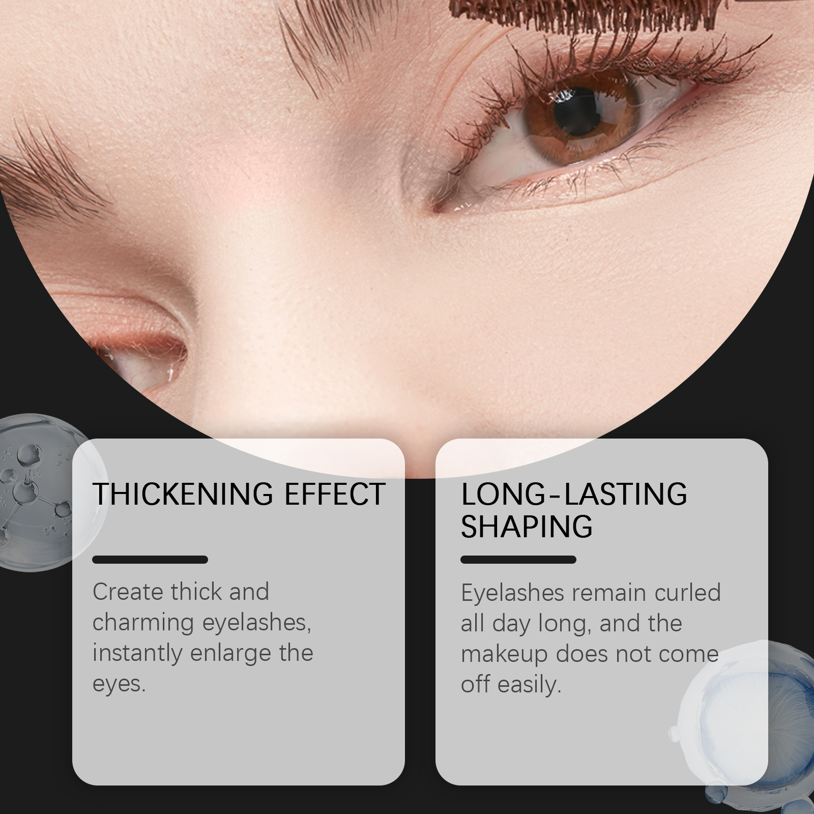 zephoco Brown Mascara Thin Long Curling Natural Lasting Makeup, Waterproof, Perspirant And Not Easy To Smudge - Image 3