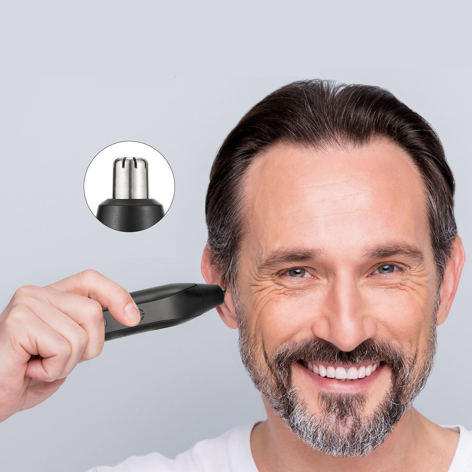 Electric Nose Hair and Eyebrow Trimmer Repair Tool for Rechargeable Men's Nose Hair Knife - Image 5