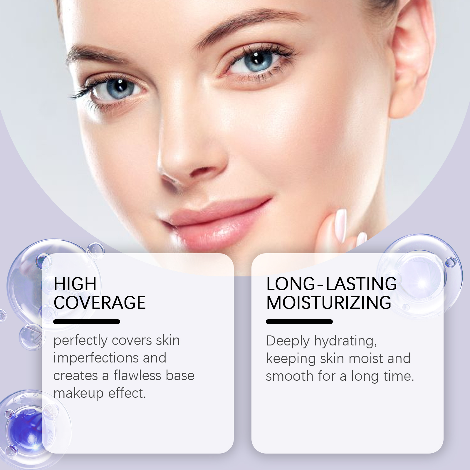 Eelhope Concealer Foundation Air Cushion Moisturizing Easy Concealer Brightening Face Light Base Makeup - Image 4