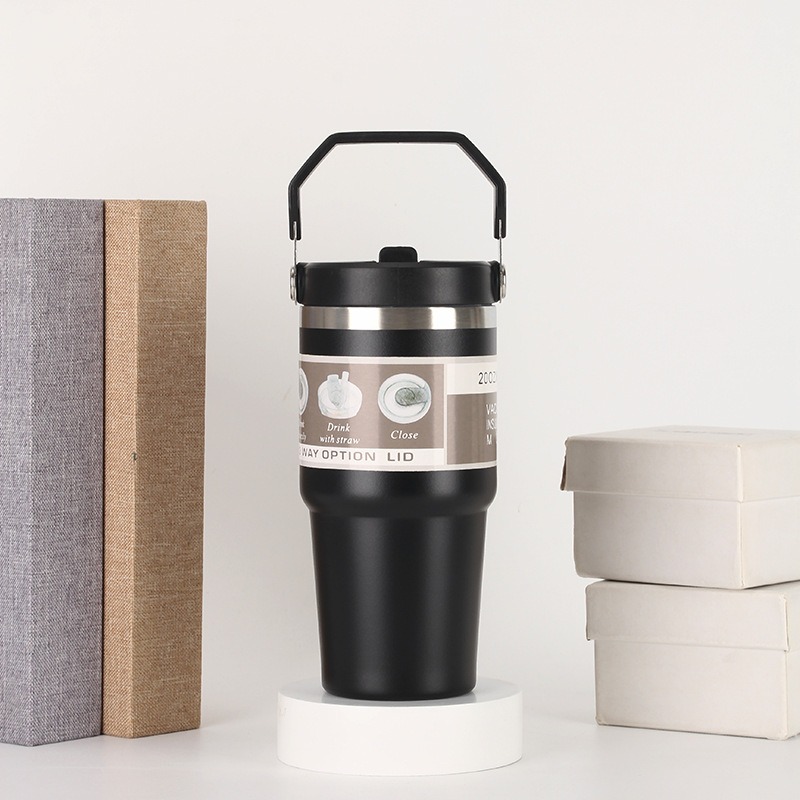 20oz30ozPortable Car Cup Stainless Steel Cup Travel Sports Water Bottle With Handle Cover Coffee Tumbler Cup - Image 17