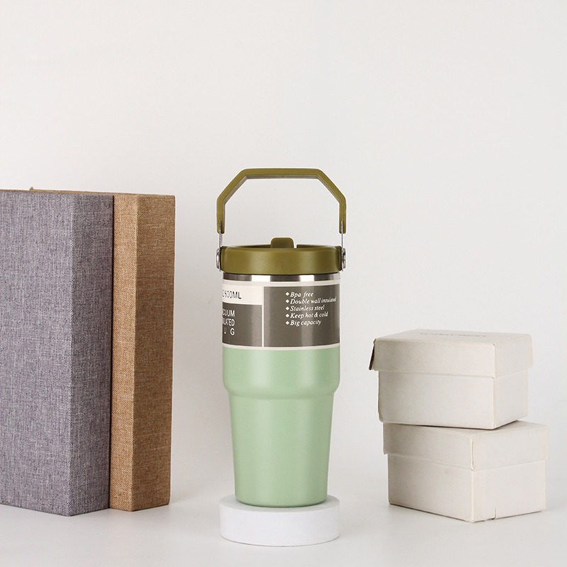 20oz30ozPortable Car Cup Stainless Steel Cup Travel Sports Water Bottle With Handle Cover Coffee Tumbler Cup - Image 11
