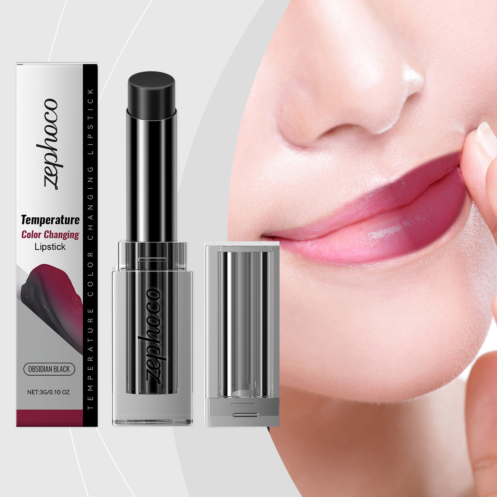 zephoco Obsidian Warming Lip Balm, Gently Moisturizes, Moisturizes, Reduces Lip Lines, And Careens Tender Lips - Image 2