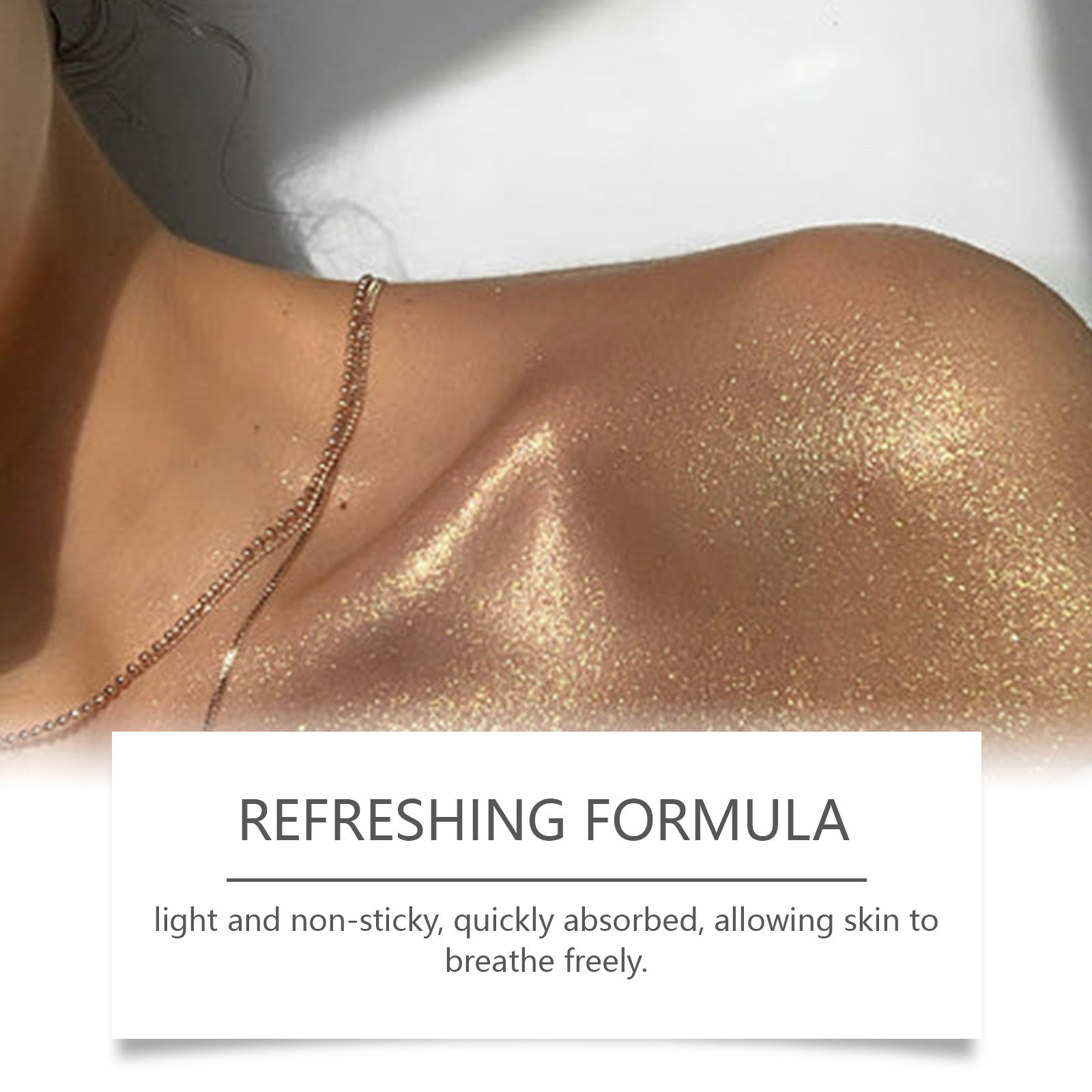 OceAura Body Glitter Spray Natural Stereoscopic Long-Lasting Shiny Hair Body Collarbone Highlighter Spray - Image 3