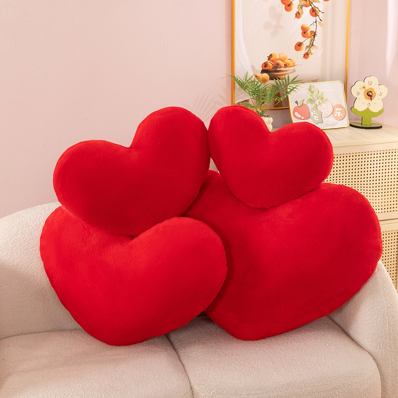 Heart-shaped Plush Pillow Cushion for Dance Valentine's Day Wedding and Couple Gifts - Image 2