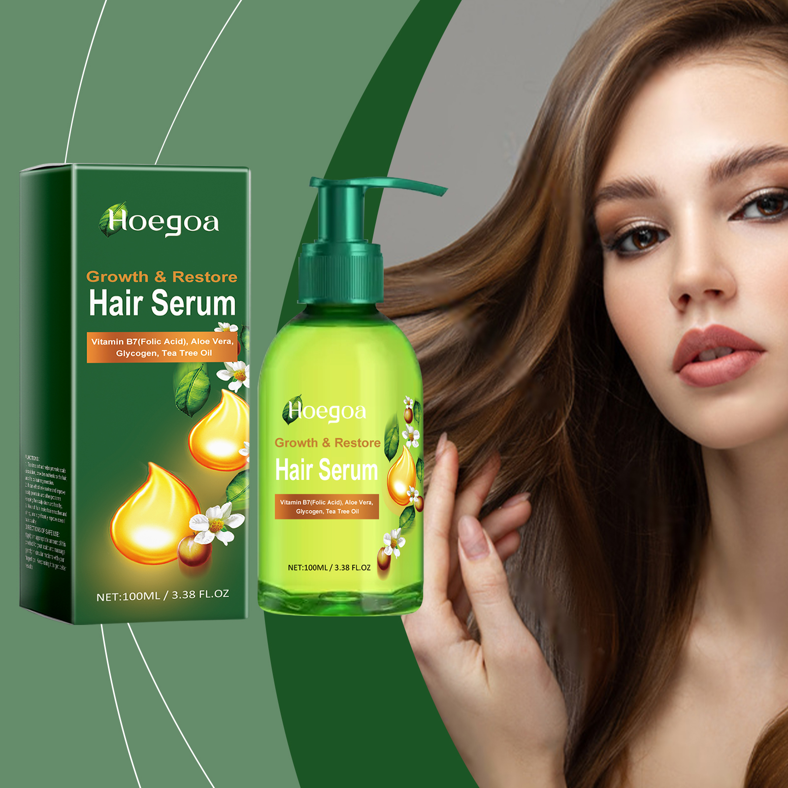 Hoegoa Hair Care Tea Tree Essential Oil Nourishes Hair Repair Dry Split Ends Dry Dry Leave-In Pure Tea Essential Oil - Image 2