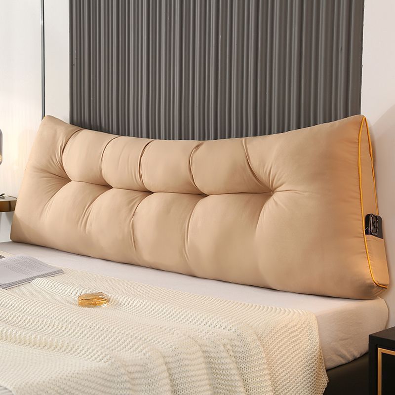 Fluffy Warm Feather-Cotton Backrest - Classic Solid Brushed Triangular Bed Cushion - Image 8