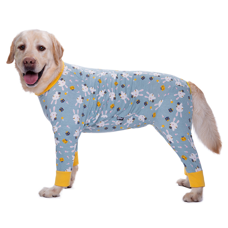 Medium and large dog pet clothing thin design belly protection weaning and sterilization suit - Image 26