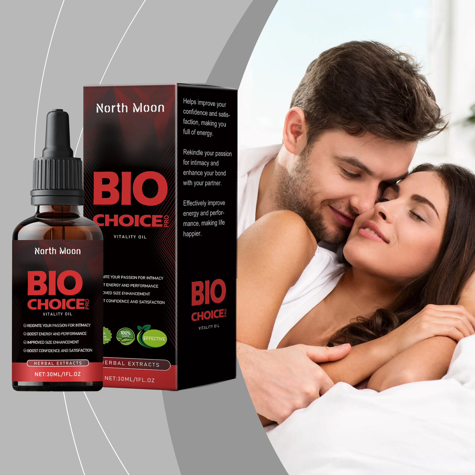 North Moon Men's Oil Herbal Essence Boosts Vitality And Gently Nourishes Men's Body Oil - Image 2