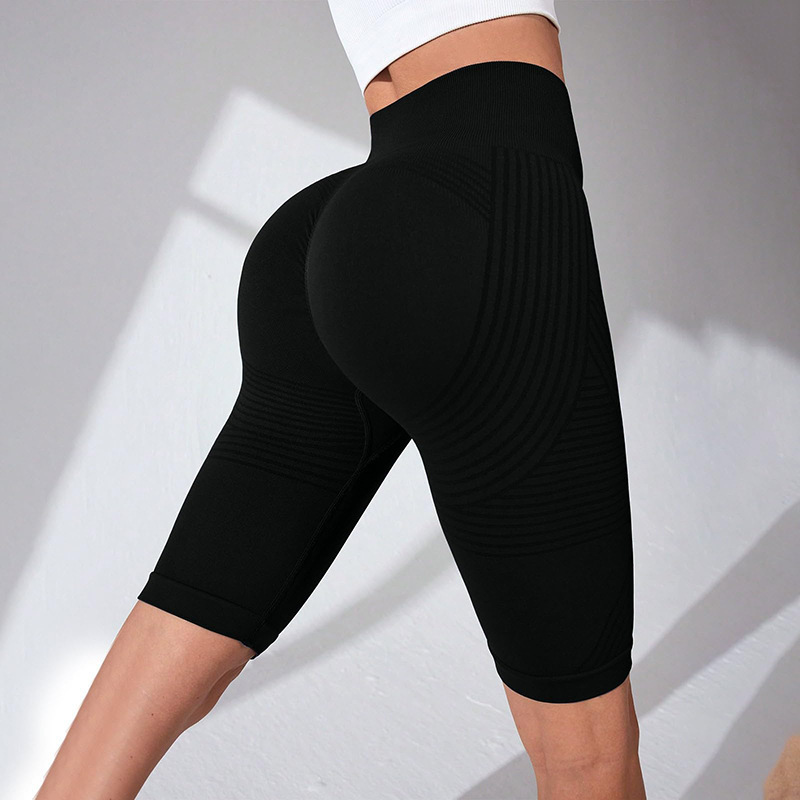 Seamless Butt-Lifting Fitness Pants with Tummy Control and High Waist Peach Bottom Yoga Shorts - Image 6