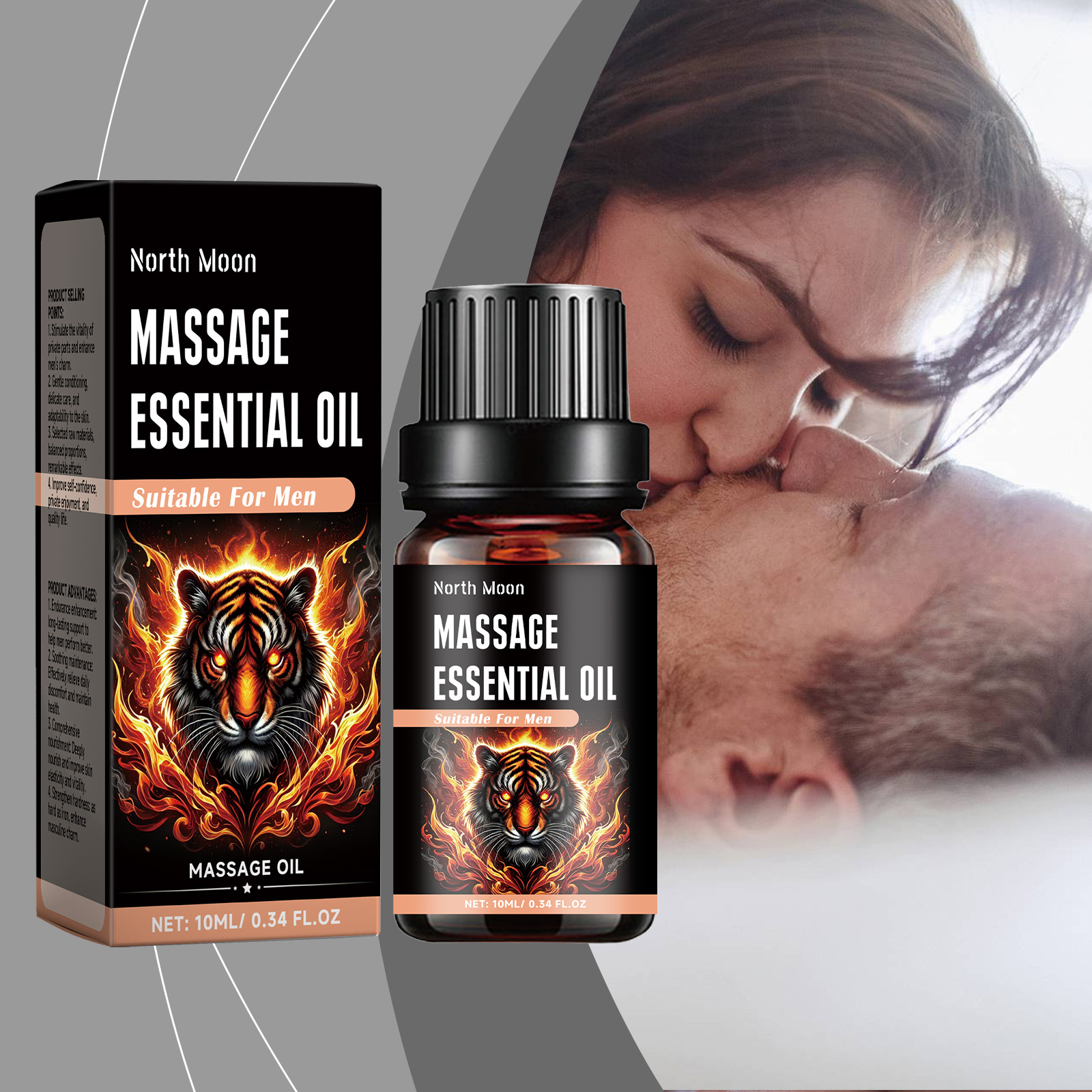 North Moon Male Massage Essential Oil Daily Moisturizing Moisturizing Body Massage Male Gentle Care Essential Oil - Image 2