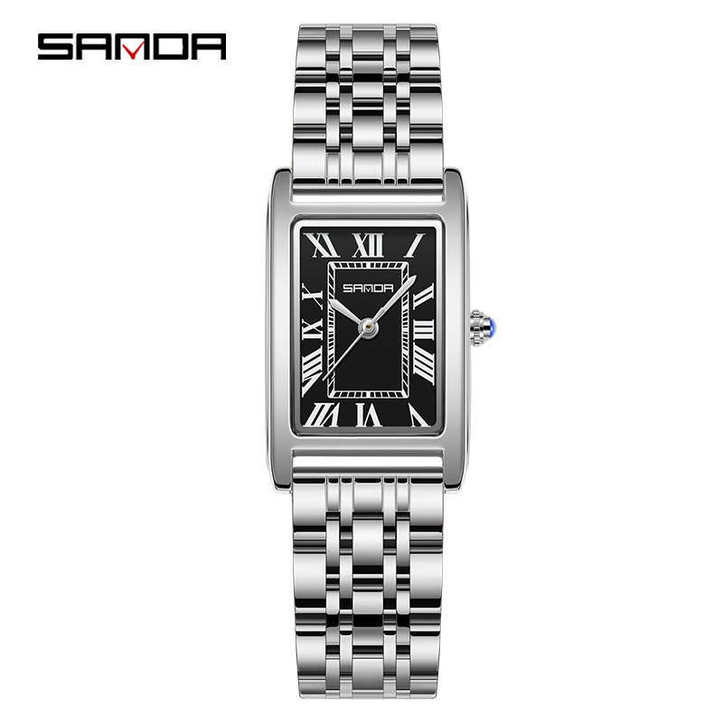 SANDA New Couple Watches Square Waterproof Quartz Watches Minimalist Three-Hand Roman Dial Men's and Women's Wristwatches - Image 21