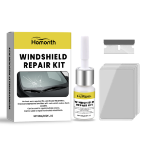 Homonth A Three-Piece Set, For Car Windshield Care, Including A Windshield Crack Repair, Cleaning And Refurbishment Kit