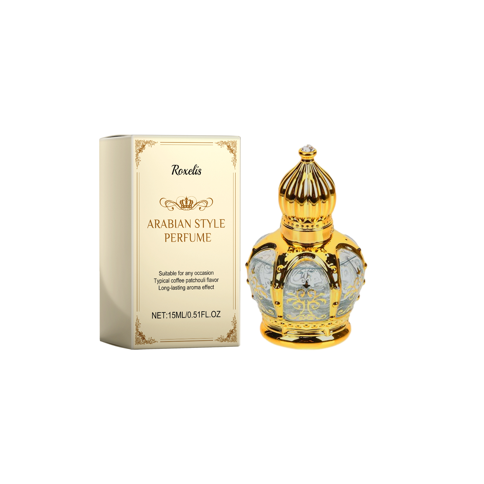 Roxelis Coffee Patchouli Fragrance Natural Fresh Light Elegant Long Lingering Fragrance Show Charm Atmosphere Dating Perfume