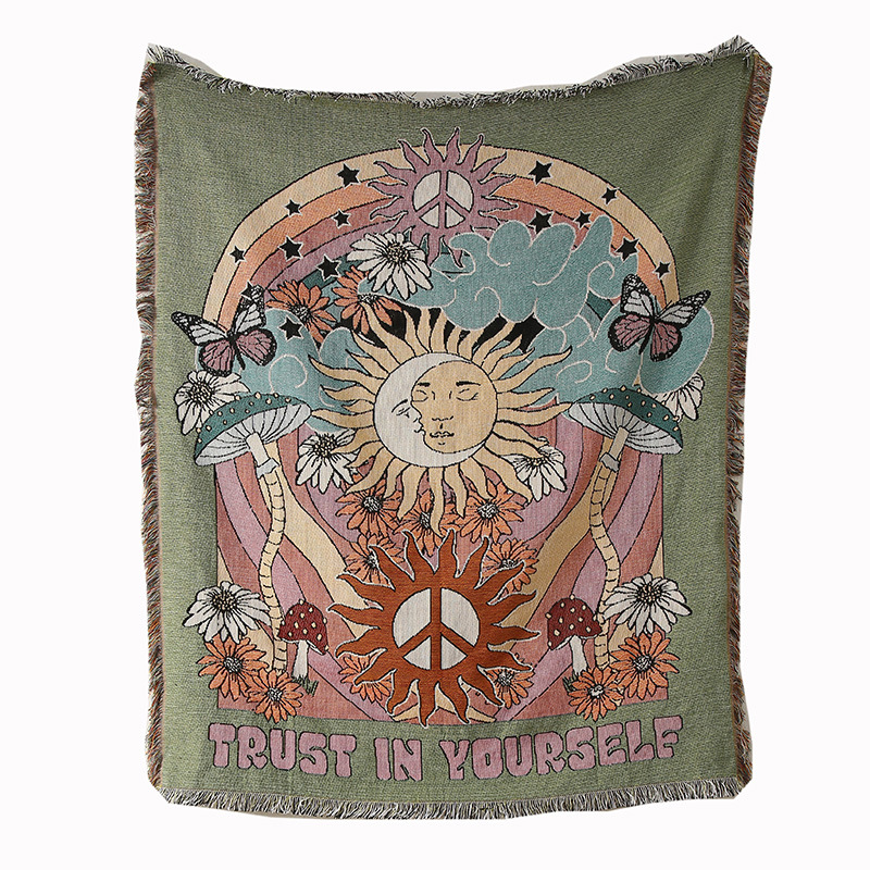 Artistic Sketch Throw Blanket, Camping Blanket, Leisure Blanket, Nap Blanket, Sofa Throw, Picnic Blanket, Bed End Blanket - Image 20