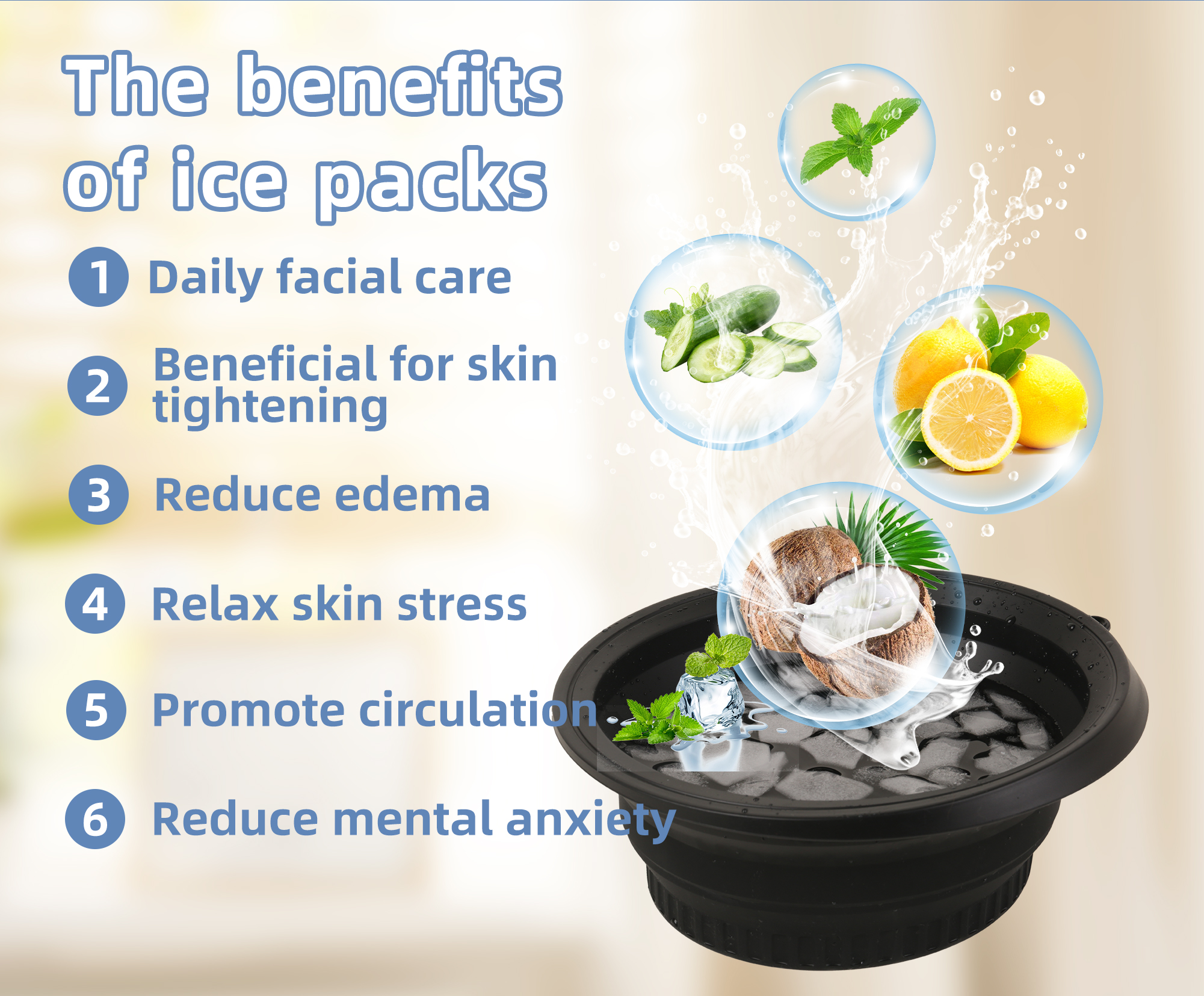 Silicone Ice Bath Washbasin Relief Stress Improved Blood Circulation Ice Washbowl Foldable Rapid Cooling Bathing Travel - Image 4