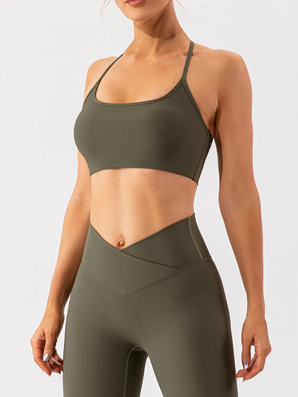 Tight fitting quick drying yoga clothes for training running beautiful back sports underwear for women - Image 15