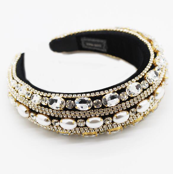 Baroque Full Crystal Hair Bands For Women Lady Luxury Shiny Padded Diamond Headband Hair Hoop Fashion Hair Accessories - Image 14