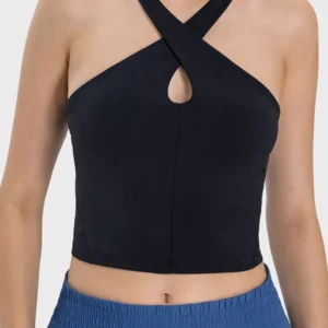 Crisscross Grecian Neck Active Cami