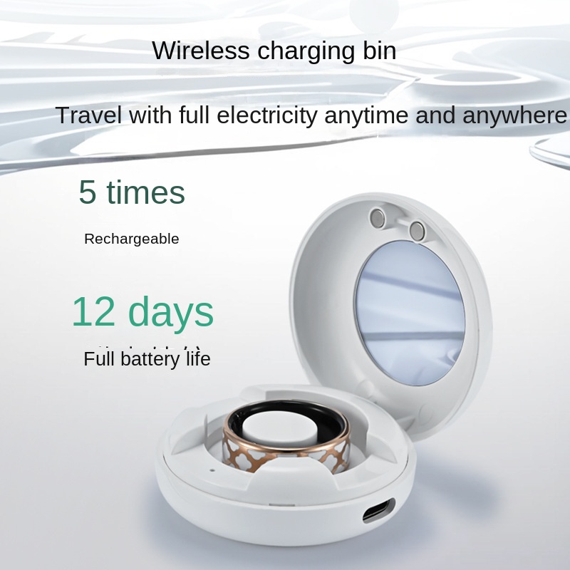 Health Smart Titanium Steel Ring Waterproof Blood Pressure Oxygen Sleep Movement Tracking Multi-Function Ring High-Tech Pair Ring - Image 3