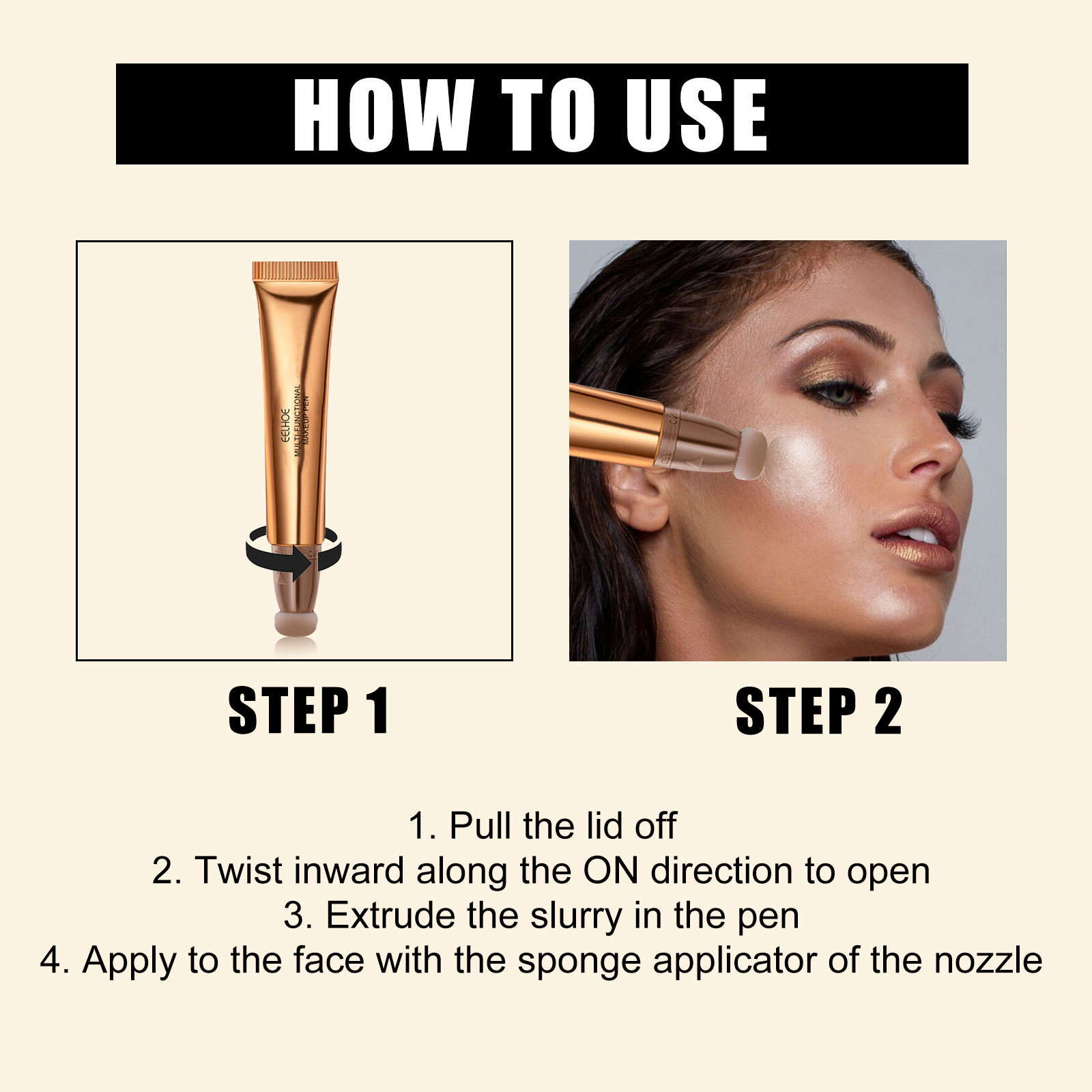 EELHOE Multifunctional Makeup Pen, Face Light Highlight Natural Three-Dimensional Liquid Contour Beauty Stick - Image 11