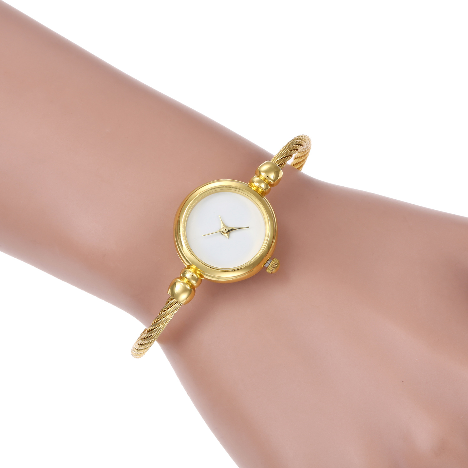 Ladies' alloy steel wire rope bracelet watch chic style fresh student casual fashion watch women's style - Image 6