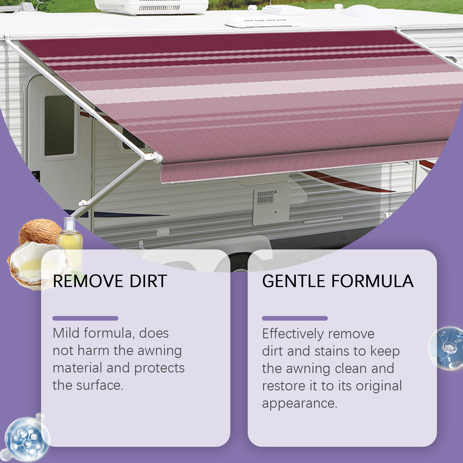 Rayhong Rv Awning Cleaner, Special Cleaner To Remove Stubborn Stains From Rv Awning Cloth - Image 4