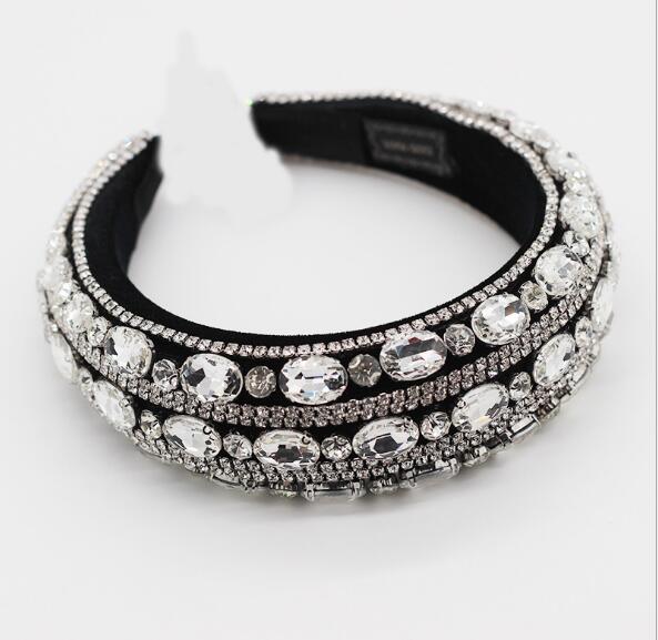 Baroque Full Crystal Hair Bands For Women Lady Luxury Shiny Padded Diamond Headband Hair Hoop Fashion Hair Accessories - Image 13