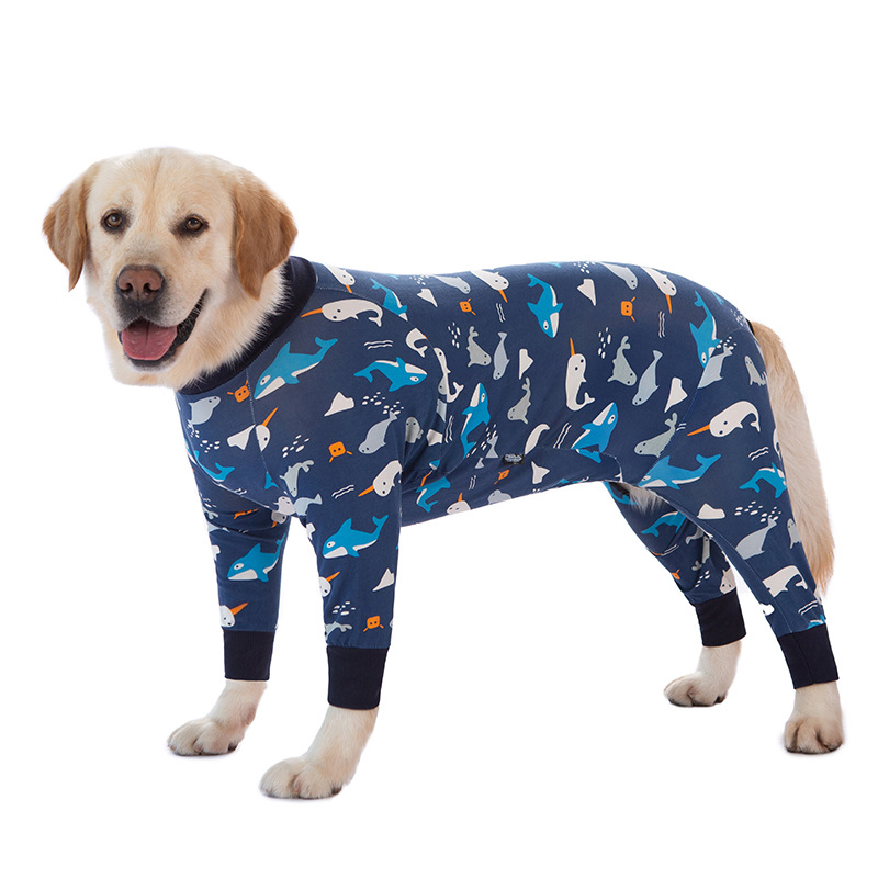Medium and large dog pet clothing thin design belly protection weaning and sterilization suit - Image 43