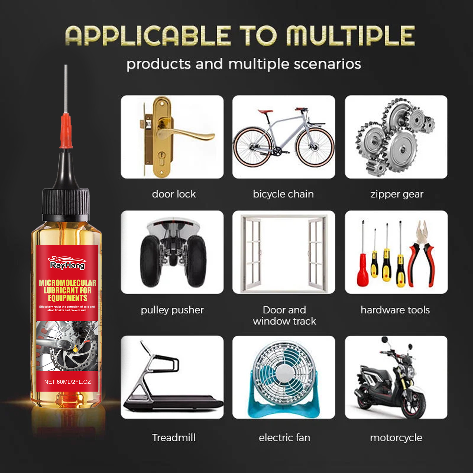 Rayhong Micromolecular Lubricant For Equipments, Auto Parts Maintenance Anti-Corrosion Dust Anti-Rust Multi-Purpose Lubricant - Image 4