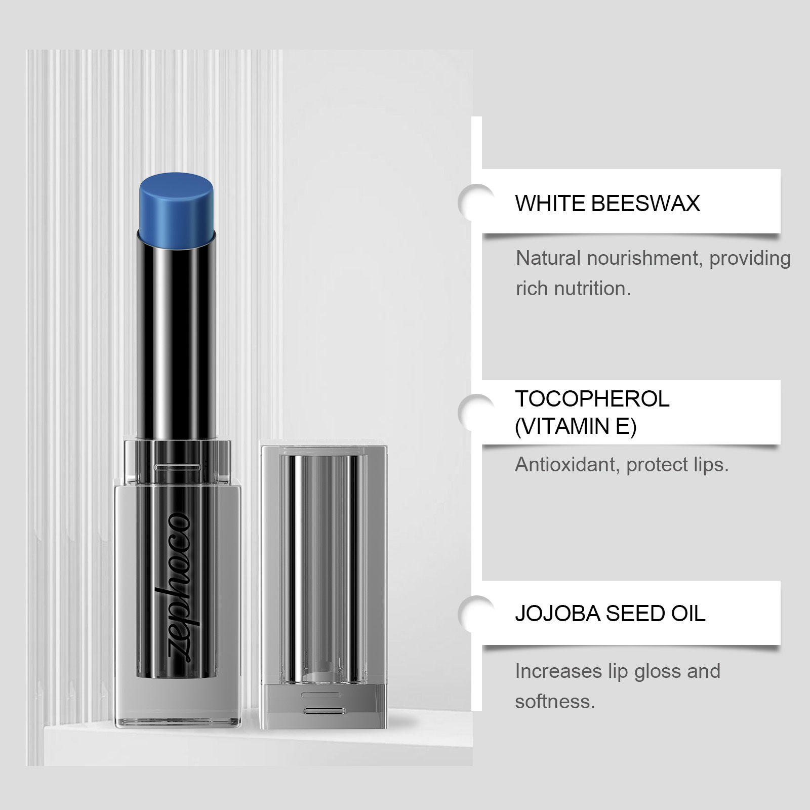zephoco Midnight Blue Warming Lip Balm, Pamper, Nourish, Moisturize, Moisturize And Improve Dry Lip Skin - Image 3