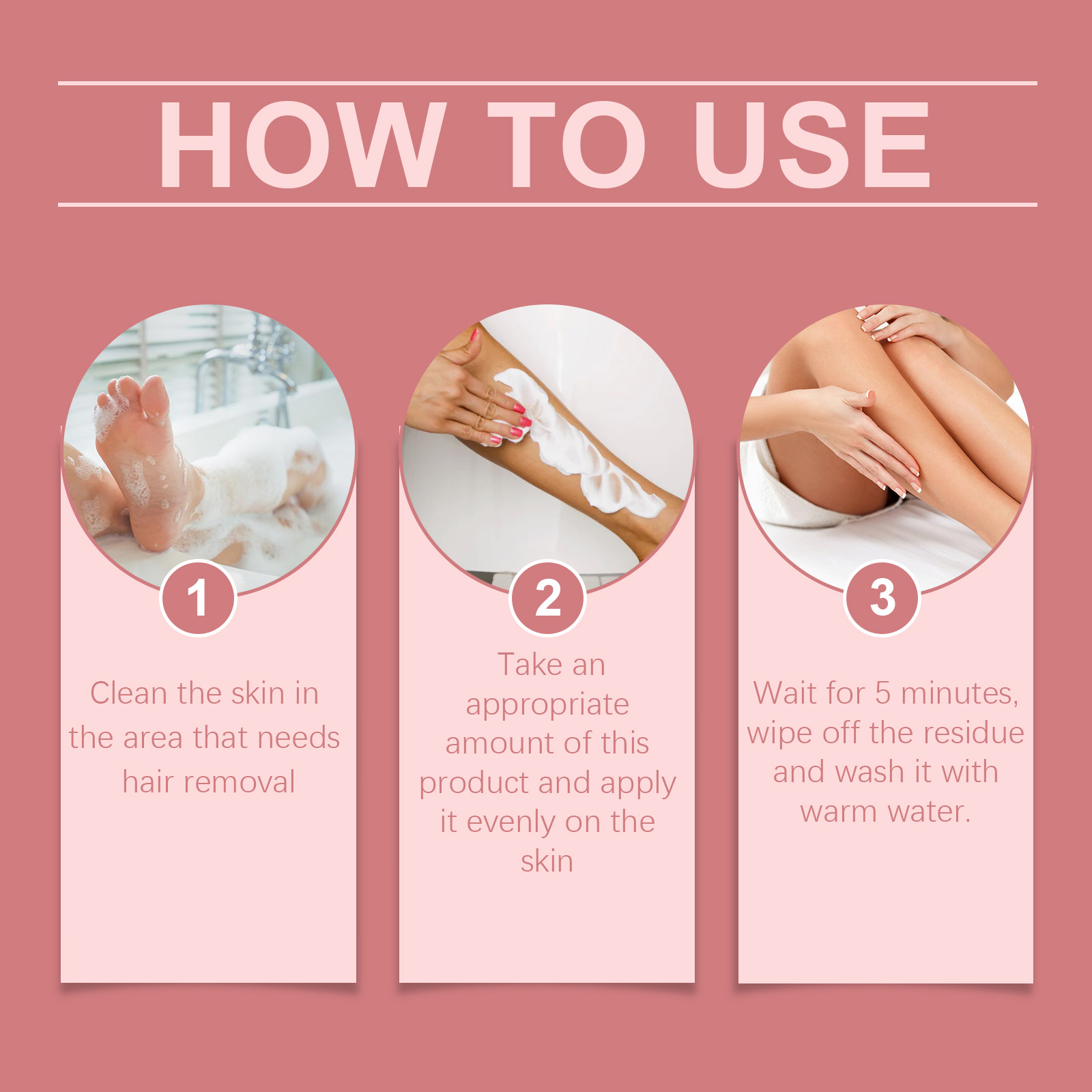 OceAura Hair Removal Cream, Easy To Remove Body Hair Refreshing Clean Skin To Keep Skin Smooth Gentle Hair Removal Cream - Image 6