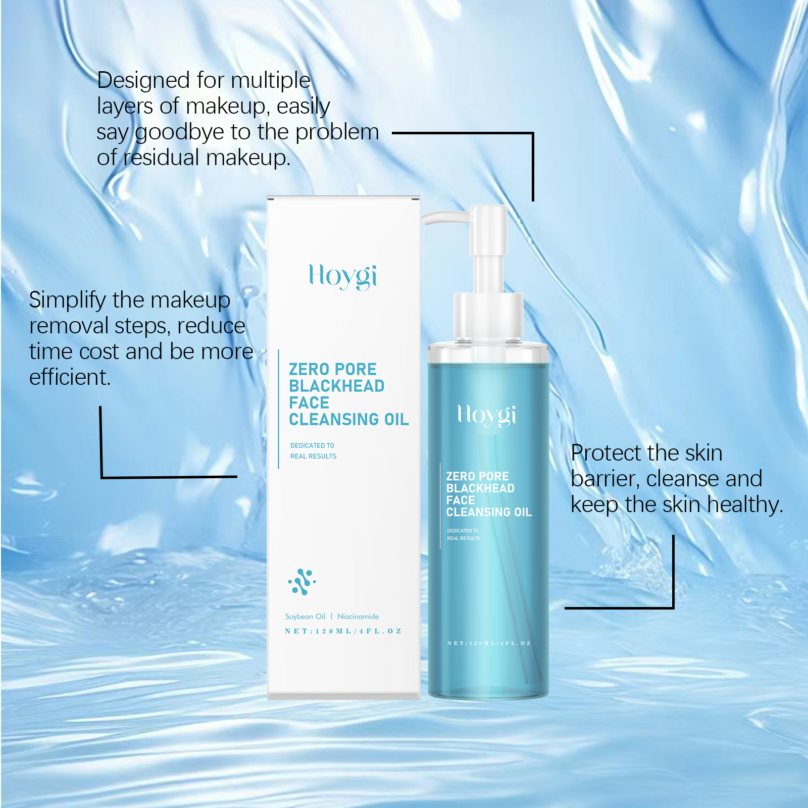 Hoygi Cleansing Oil, Deep Gentle Makeup Remover Soothes Face, Eyes And Lips With Clear And Non-Tight Makeup Remover Oil - Image 4