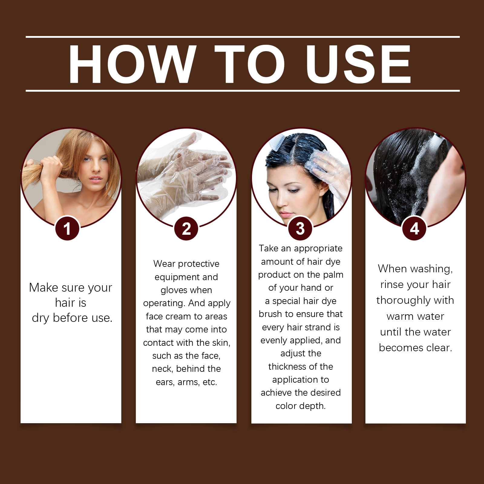 Hoegoa Black Hair Cream Plant Extract Natural Hair Gentle Color Development Easy Cleaning Fresh And Smooth Hair Agent - Image 6