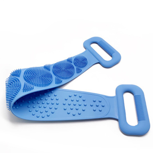 Hot Body Wash Silicone Body Scrubber Belt Double Side Shower Exfoliating Belt Removes Bath Towel - Image 7