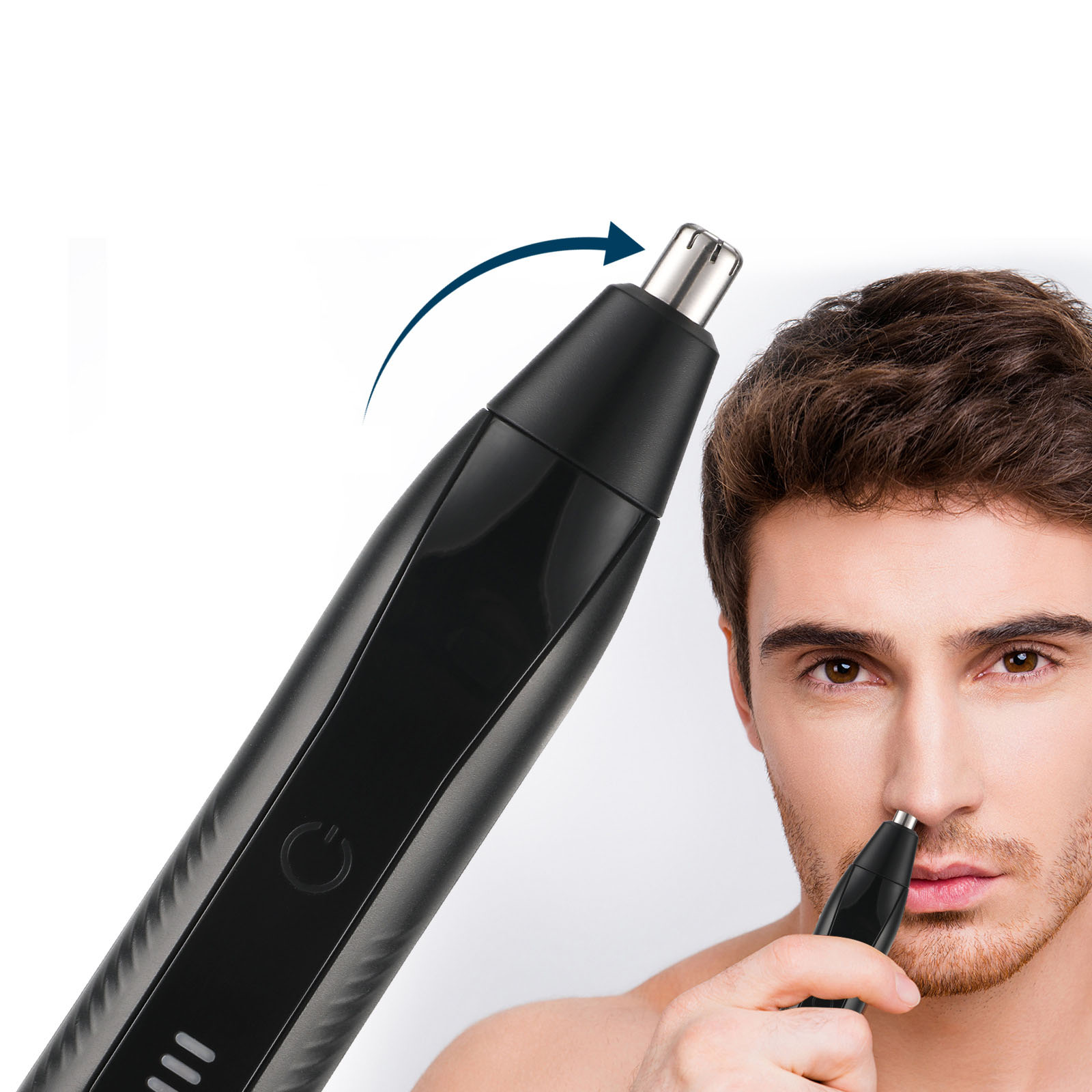 Electric Nose Hair and Eyebrow Trimmer Repair Tool for Rechargeable Men's Nose Hair Knife - Image 4