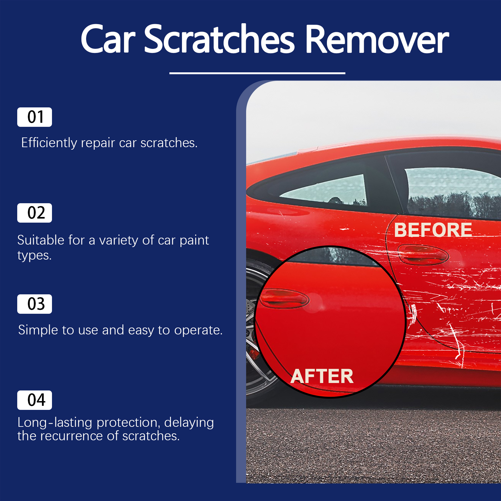 Homonth Automotive Scratch Care Agent Removing Marks Abrasive Paint Polishing Wax Car Scratch Repair - Image 4