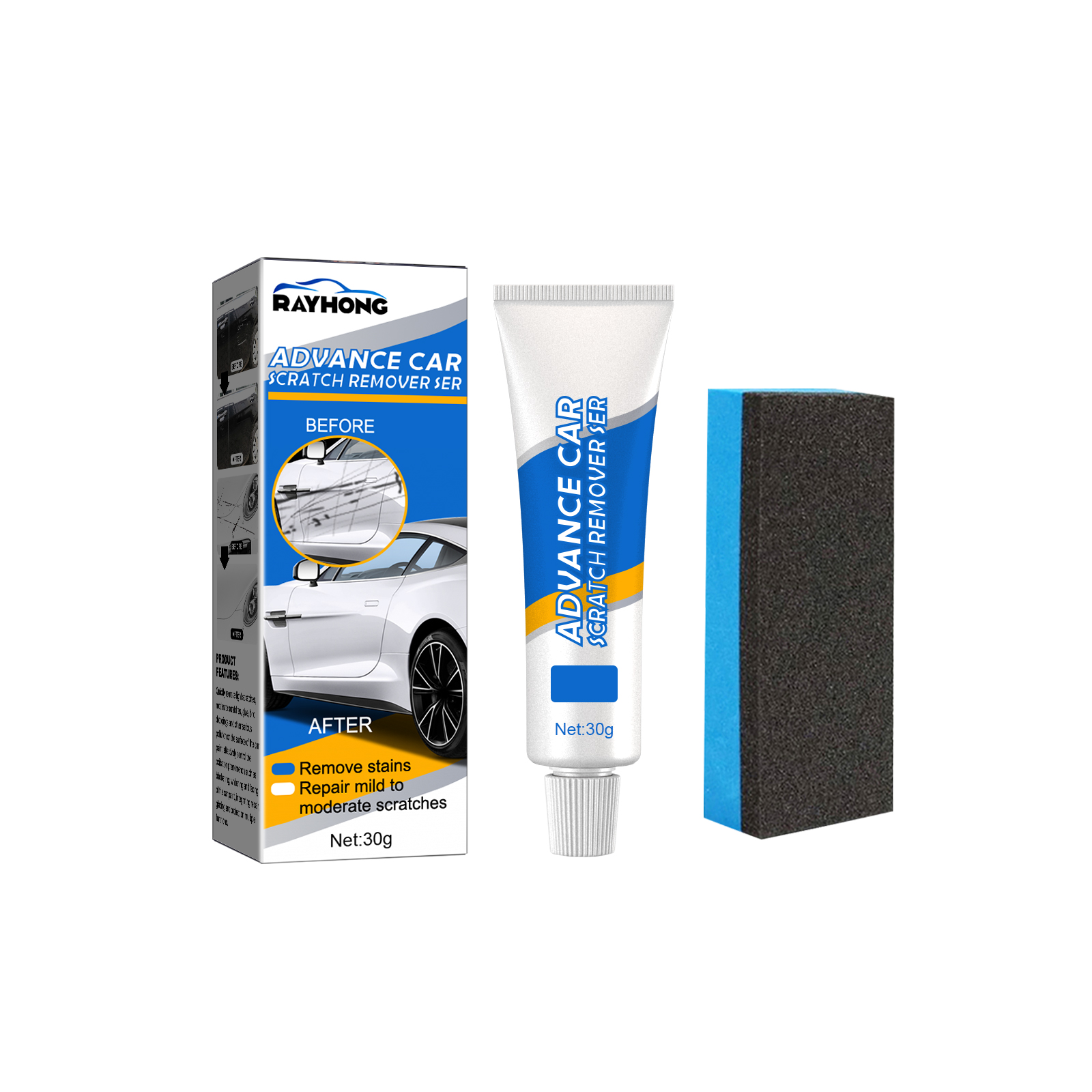 Rayhong Advance Car Scratch Remover Ser, Automotive Finish Cleaning And Polishing Scratch Repair Cream