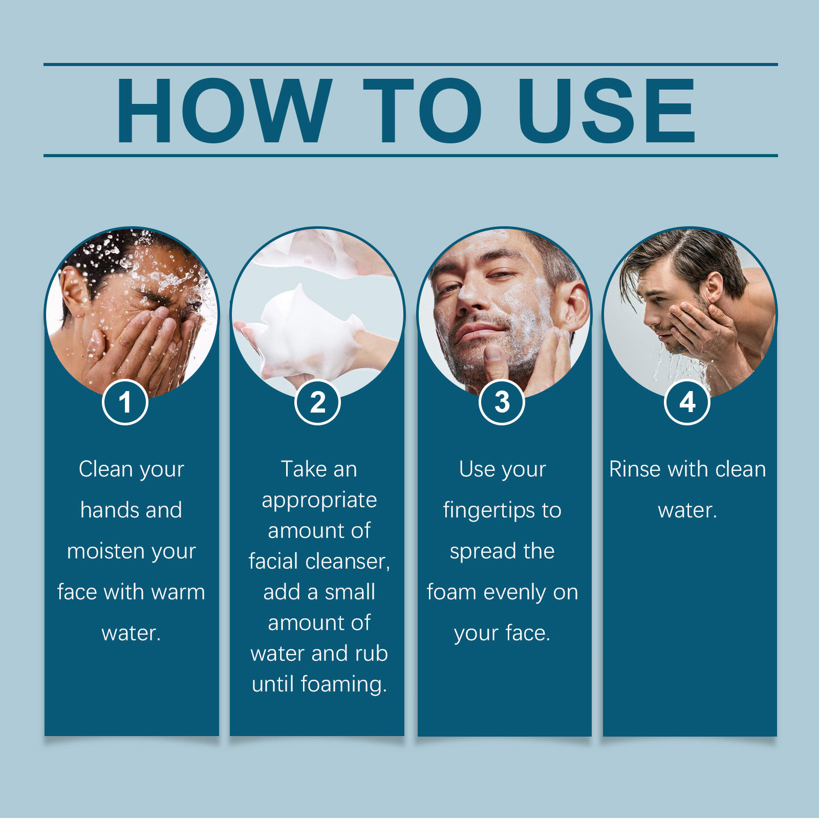 East Moon Men's Exfoliating Cleanser, Gently Cleanses Facial Skin With A Refreshing And Moisturizing Cleanser - Image 6