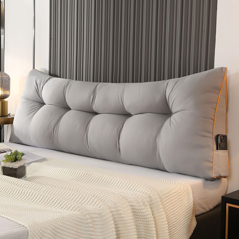 Fluffy Warm Feather-Cotton Backrest - Classic Solid Brushed Triangular Bed Cushion - Image 4