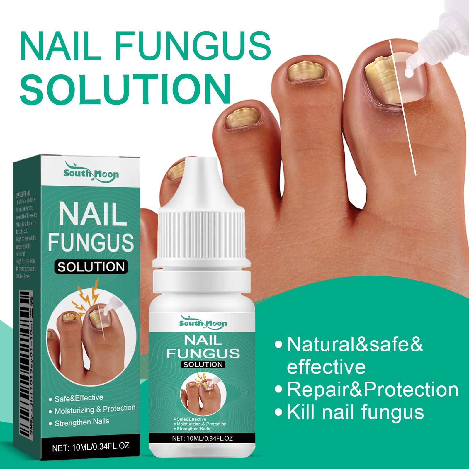 South Moon Nail Care Essence Moisturizes And Cleanses Hands, Feet And Nails And Brightening Nails Daily Care Essence - Image 2