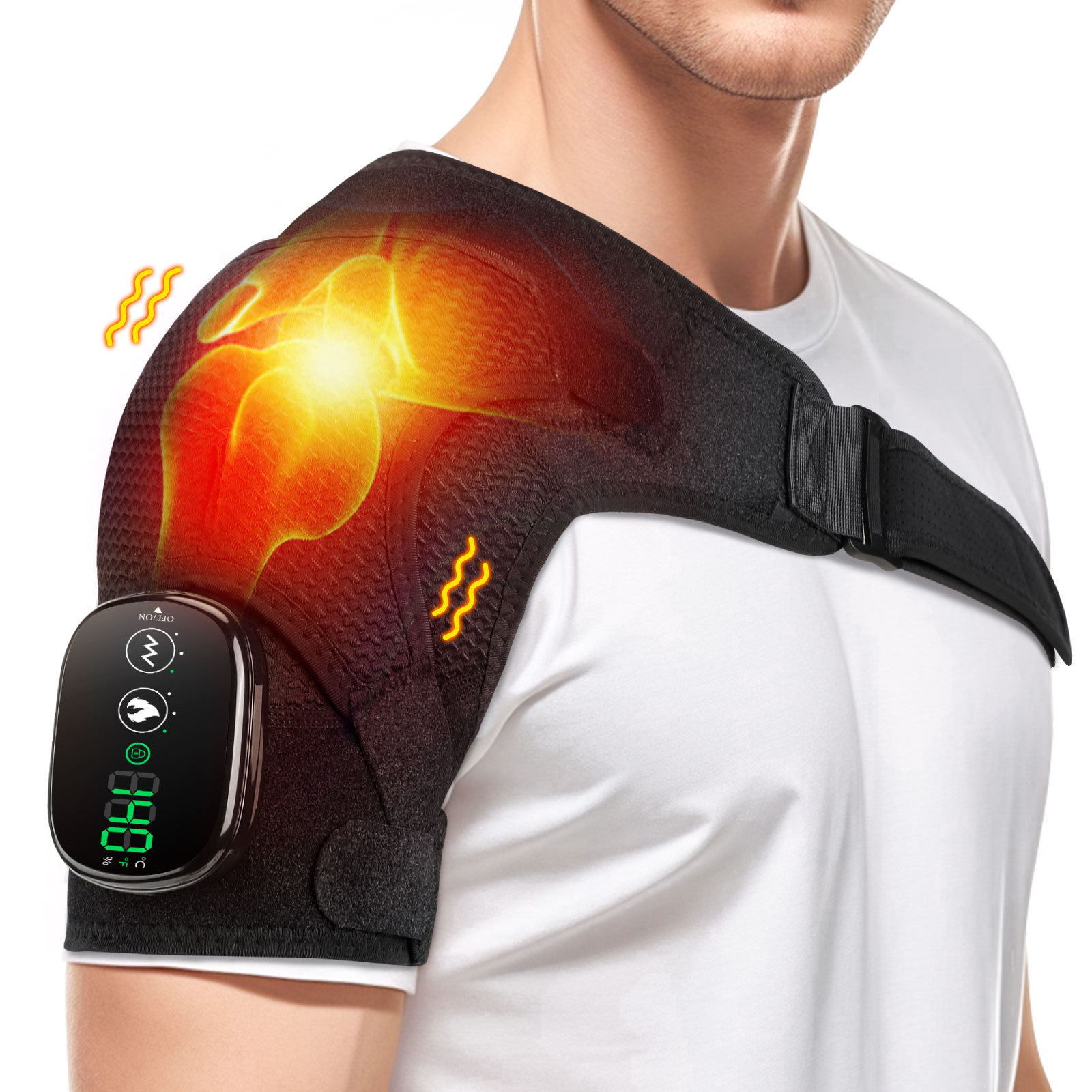 Thermal Massage Shoulder Support with Charging Heating Function for Shoulder Periarthritis Therapy and Massage - Image 5