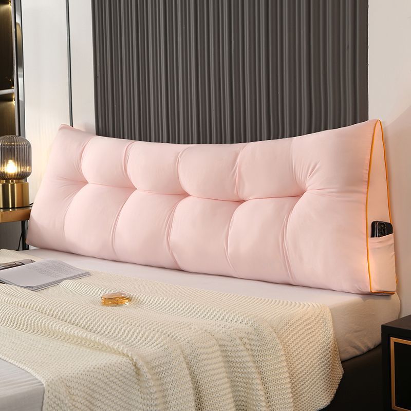 Fluffy Warm Feather-Cotton Backrest - Classic Solid Brushed Triangular Bed Cushion - Image 6