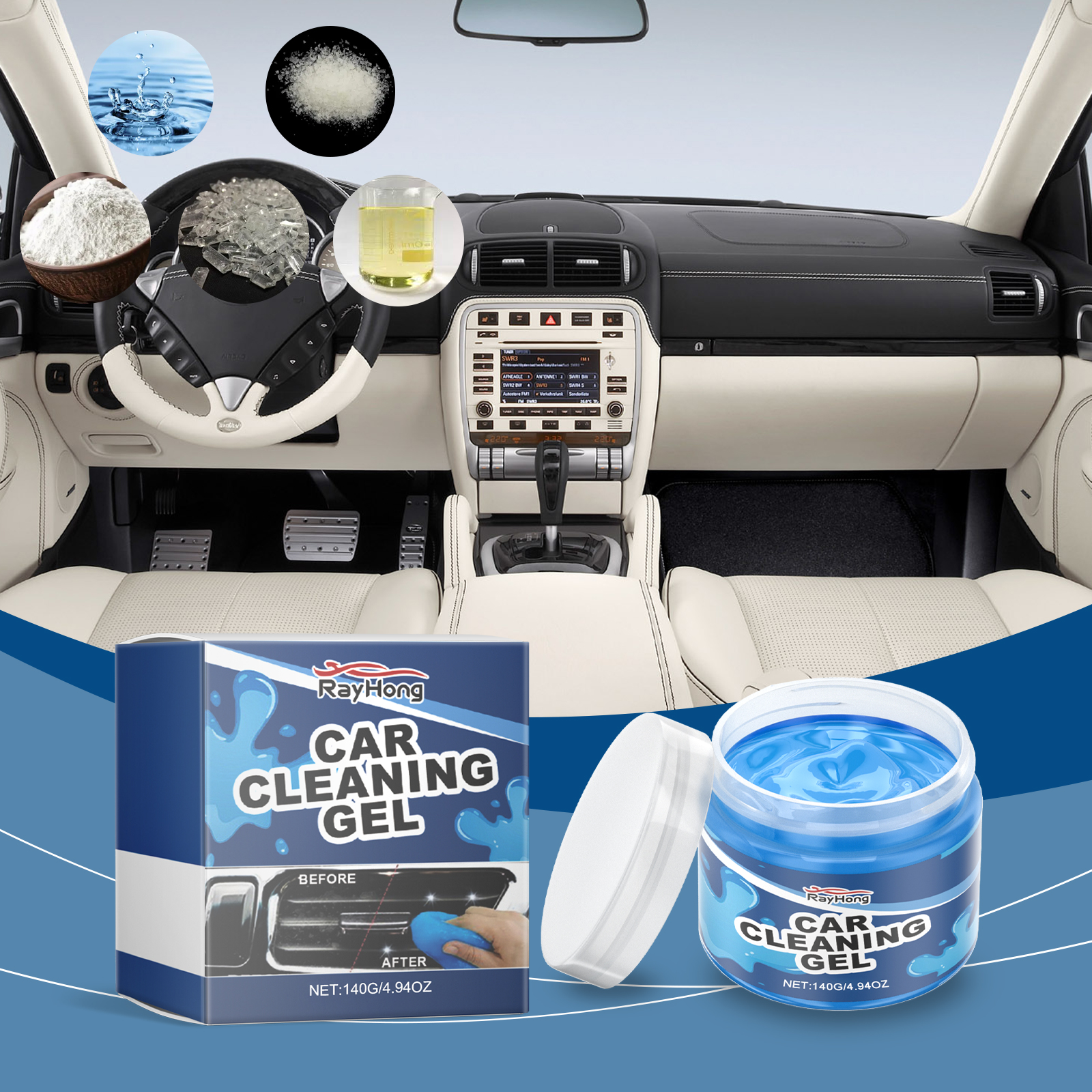 Rayhong Automotive Cleaning Gel Automotive Interior Gap Automotive Multi-Function Air Outlet Cleaning Soft Adhesive - Image 2